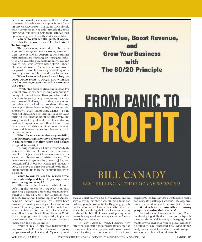 Bill Canady Leaders Magazine Page 2